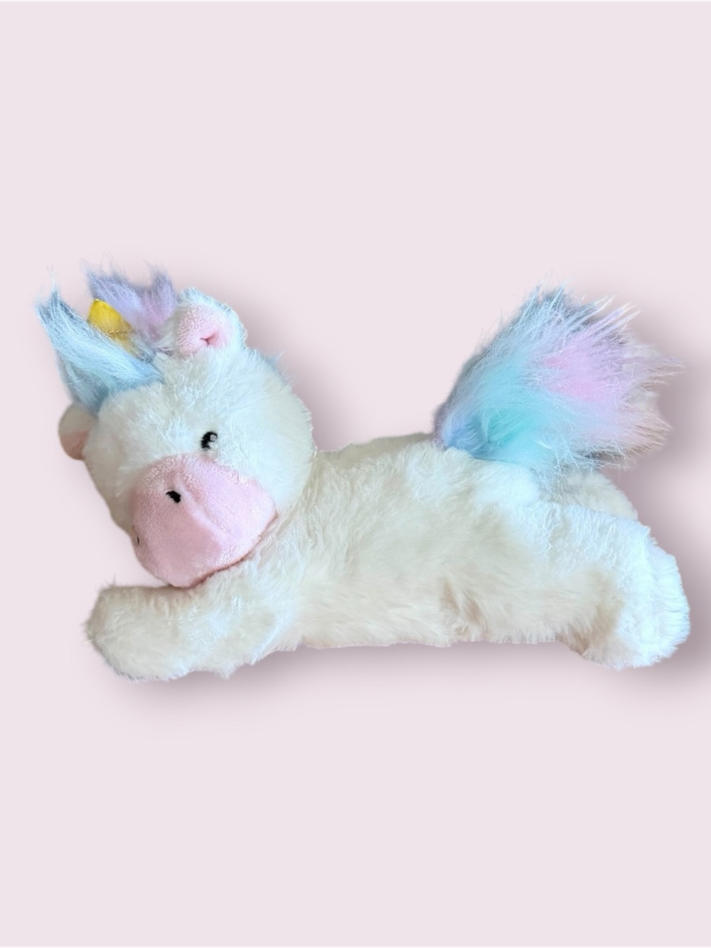 Little Miracles Costco White Unicorn Rainbow Baby Plush 10" Stuffed Animal Toy